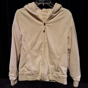 L.L.Bean off-white fuzzy jacket Size M